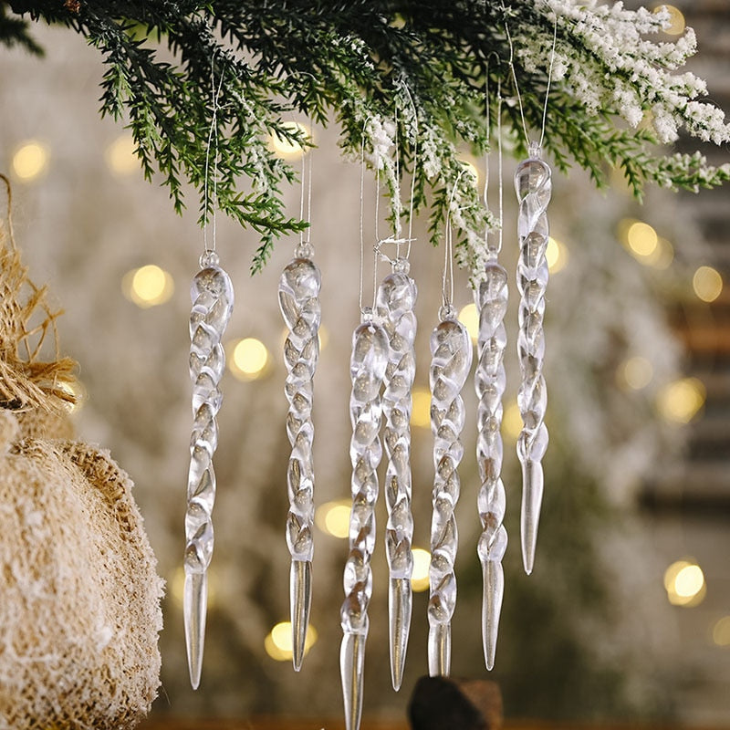 Maliben | 12pcs Christmas Tree Decoration Artificial Icicles