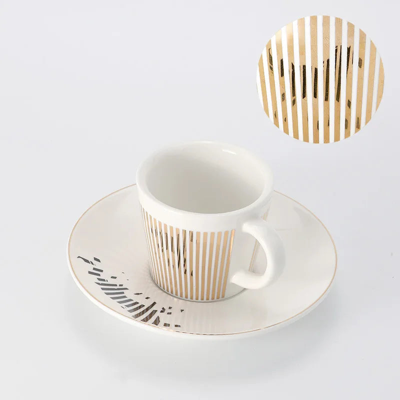 Maliben | Creative dynamic SLR cup Leopard anamorphic zebra cup Luycho coffee tea cup set with coaster 90ml-225ml
