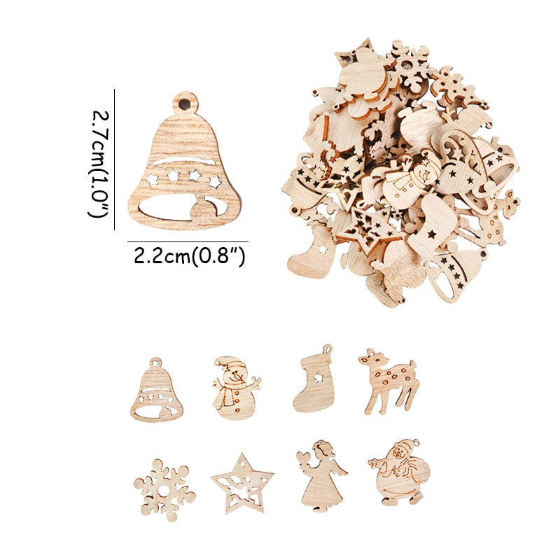 Maliben | Wooden Winter Happy Christmas Ornaments
