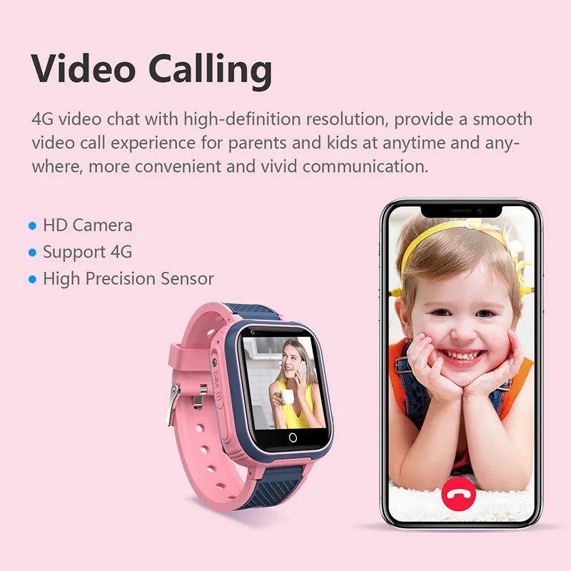 Maliben LT21 4G Kids Smartwatch with GPS, WiFi, Video Call, SOS, IP67 waterproof -...
