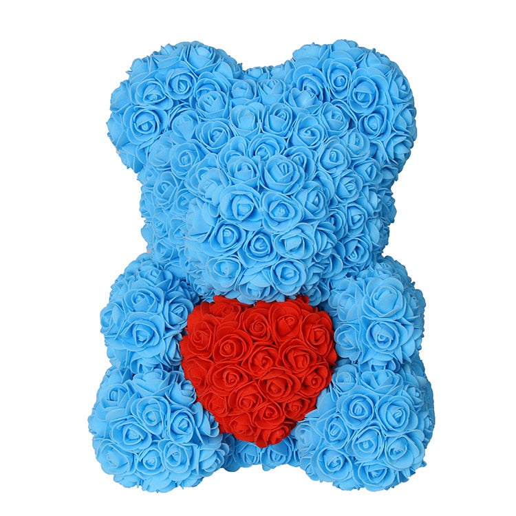 Maliben | Artificial Rose Flowers Teddy Bear