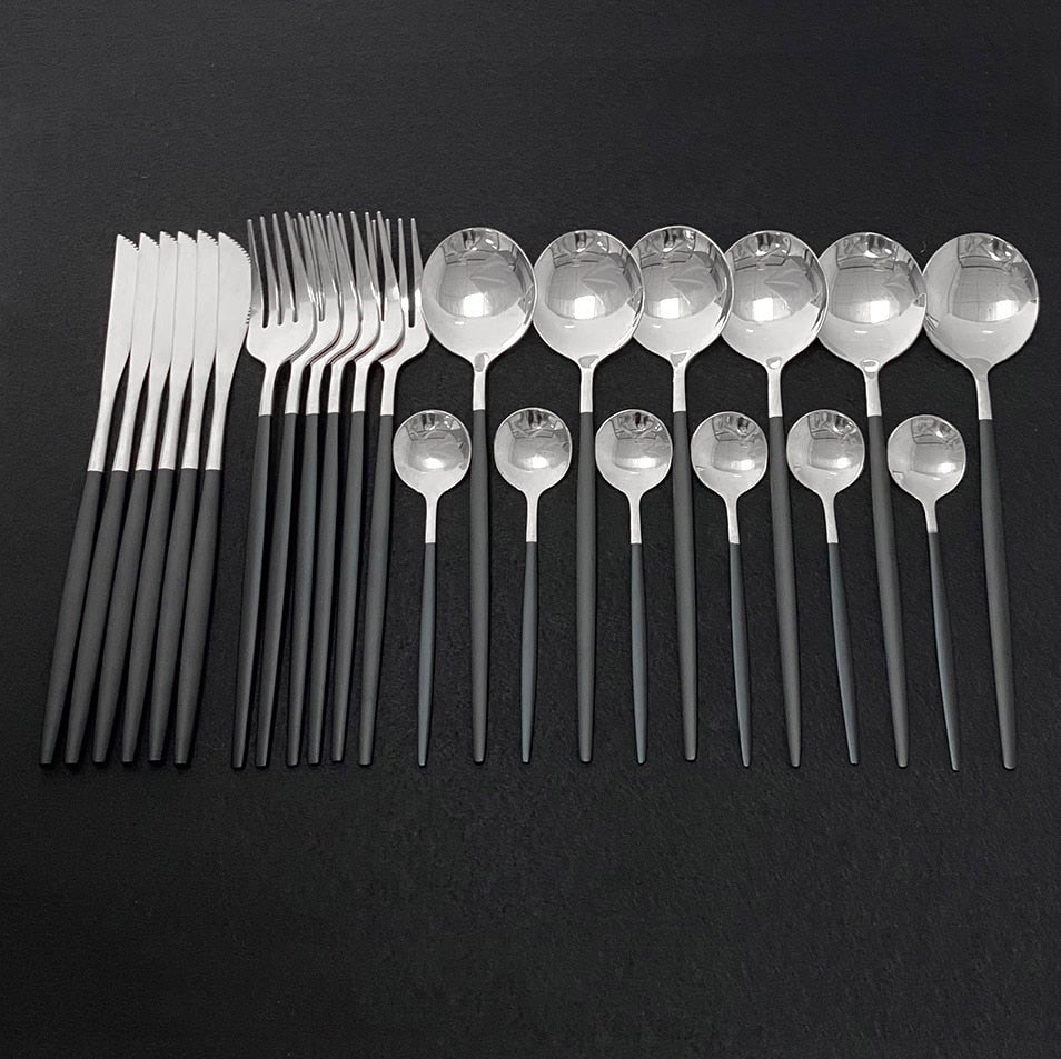 MAliben | Royalglimmer Gold Cutlery Set - Gold Cutlery Set For a Luxurious Table Decoration