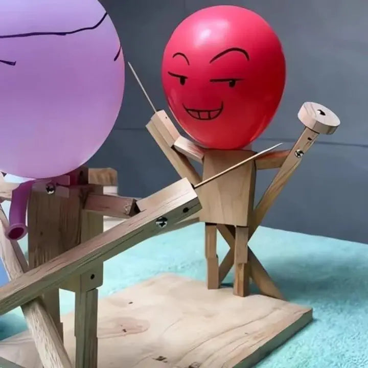 Maliben | Wooden Balloon Battle Game With 100 Balloons – Active Play Fun For Kids