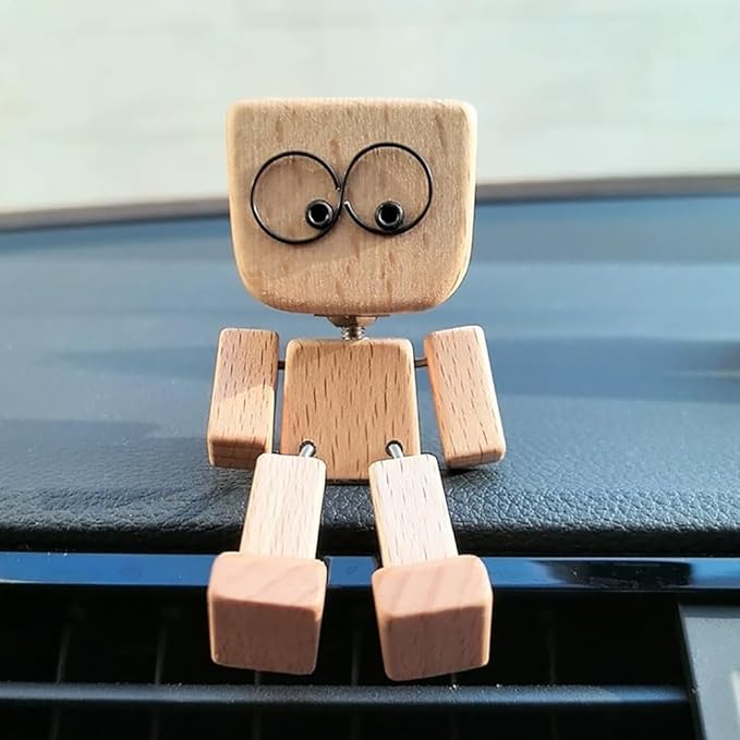 Maliben | Wooden Decoration Figure With Movable Rocking Function And Interchangeable Faces