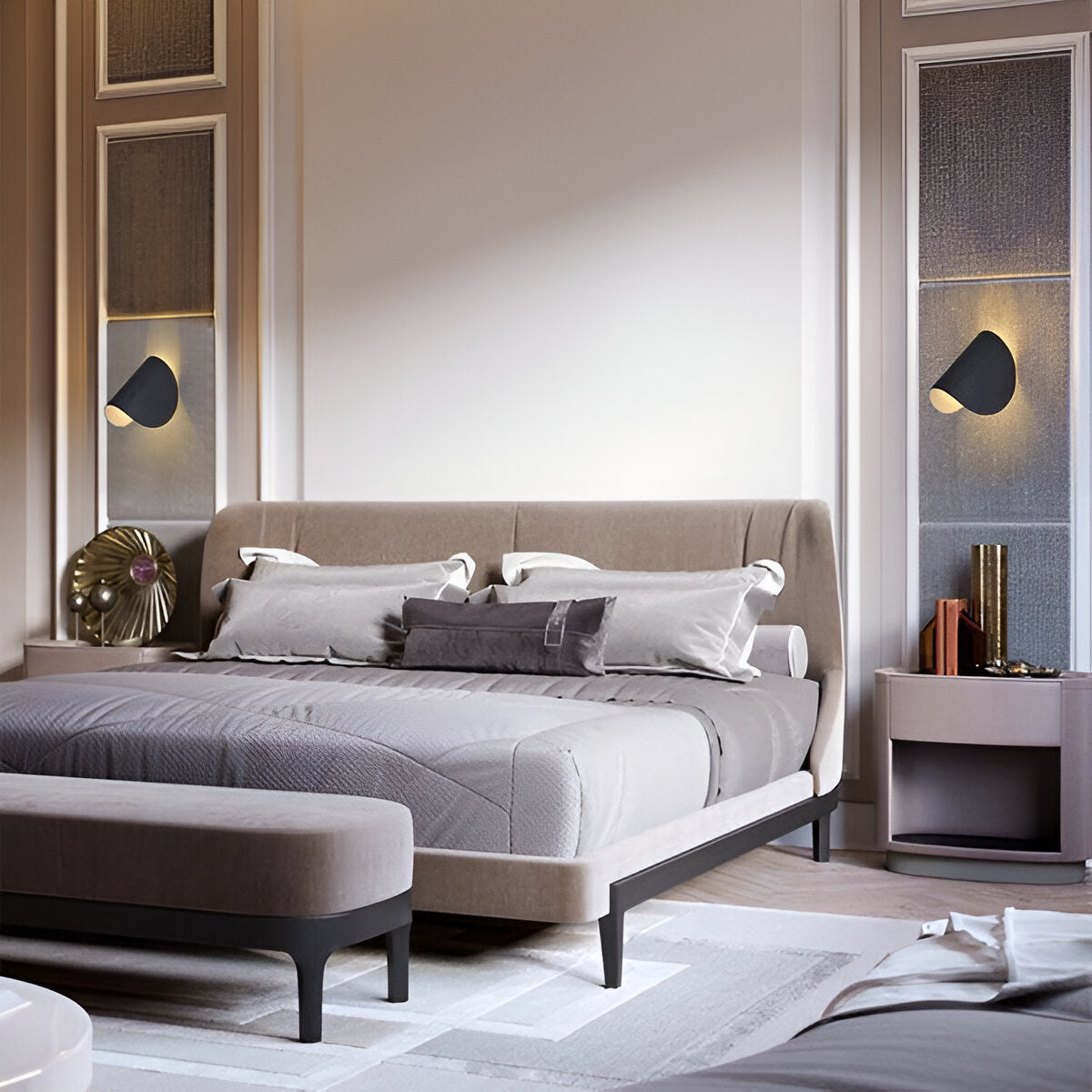 Maliben | Swivel Metal Wall Lamp With Curved Design, Ideal For Any Room