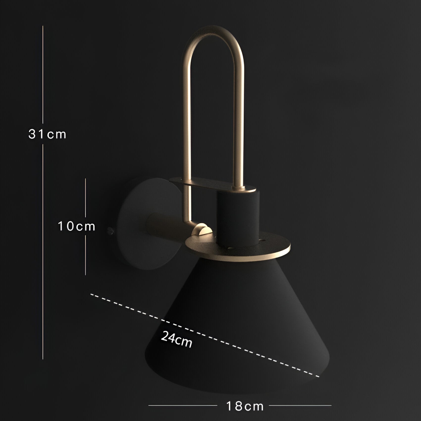 Maliben | Postmodern Led Wall Lamp With Trumpet Shaped Design