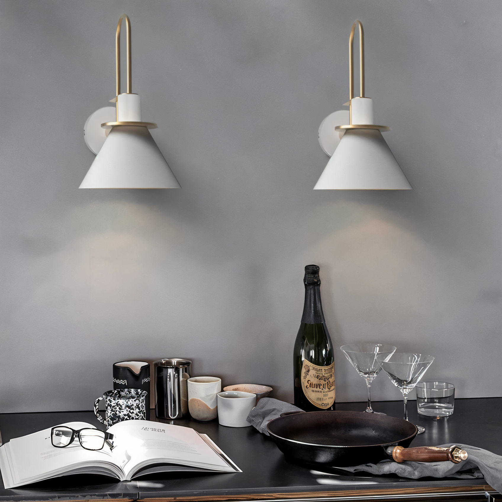 Maliben | Postmodern Led Wall Lamp With Trumpet Shaped Design