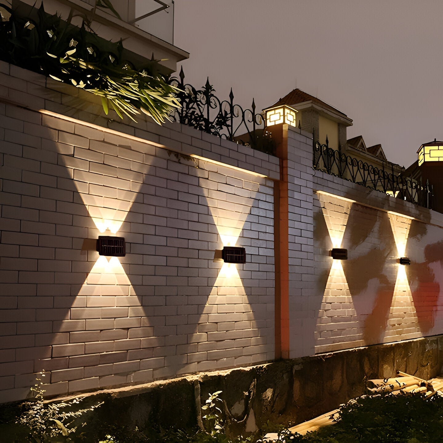 Maliben | Waterproof Led Solar Wall Light For Outdoors With Up & Down Lighting