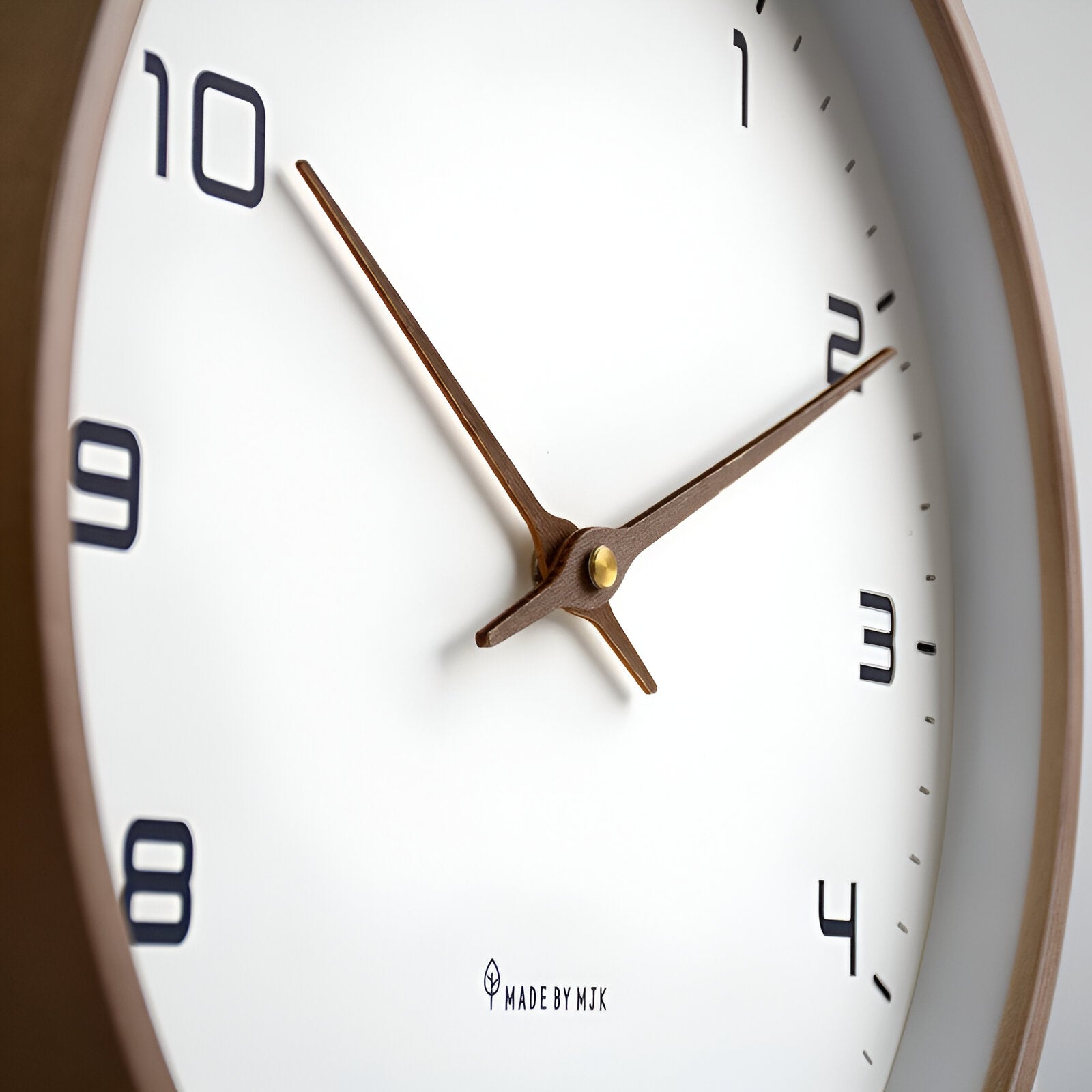 Maliben | ScAndinavian Wooden Wall Clock Minimalist Design For Living Room, Office and Kitchen