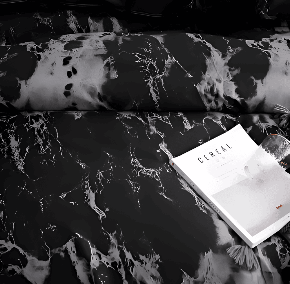 Maliben | Luxury 3-Piece Bedding Set With Marble Print