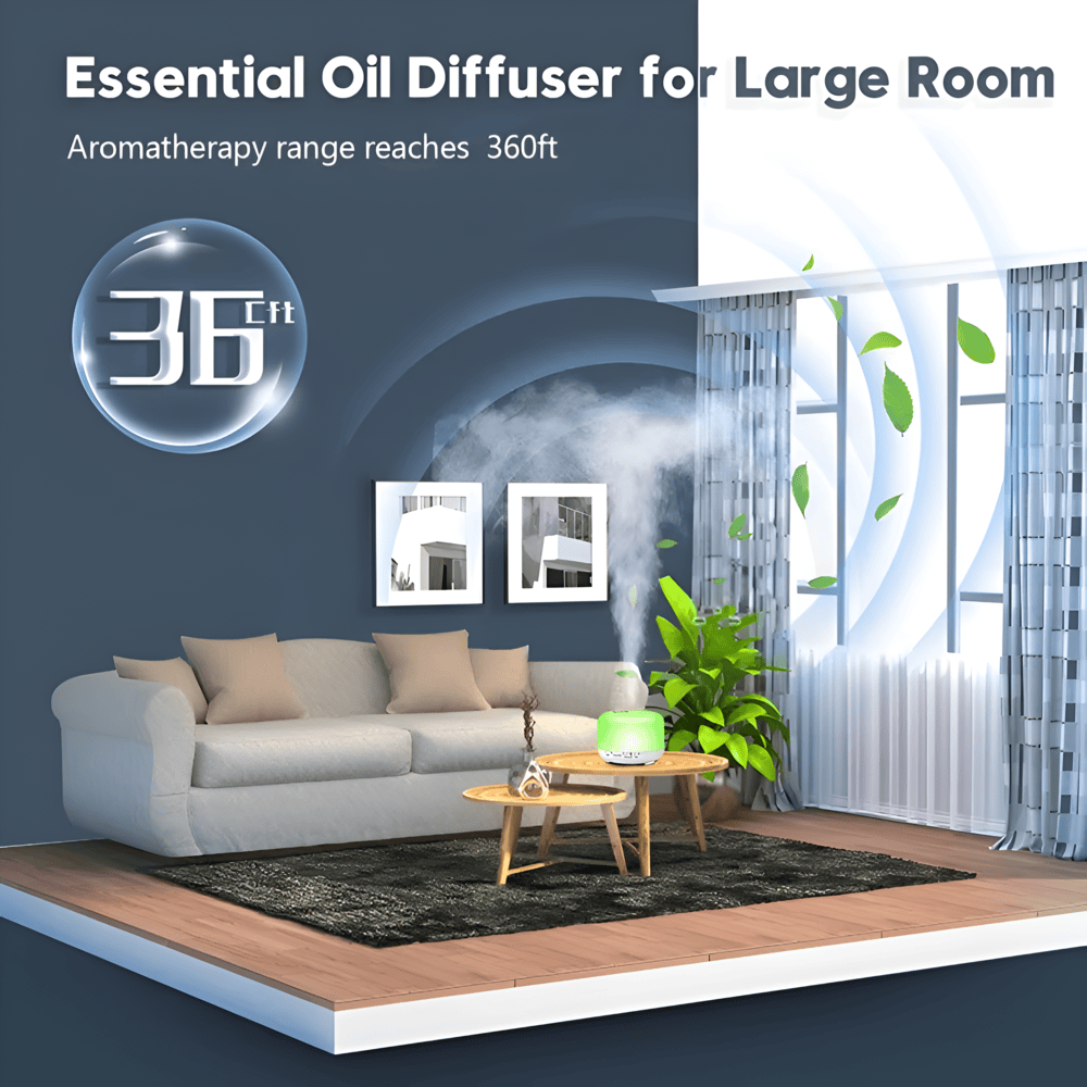 Maliben | Led Aroma Diffuser With Bluetooth Speaker And Humidifier