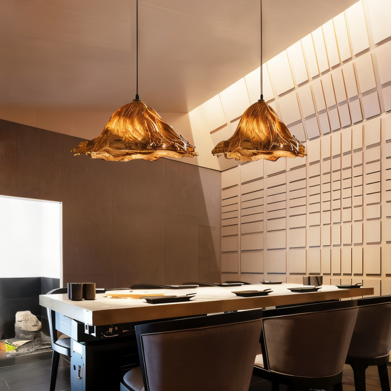 Maliben | Artistic Pendant Lamp Made Of Resin With Volcanic Design