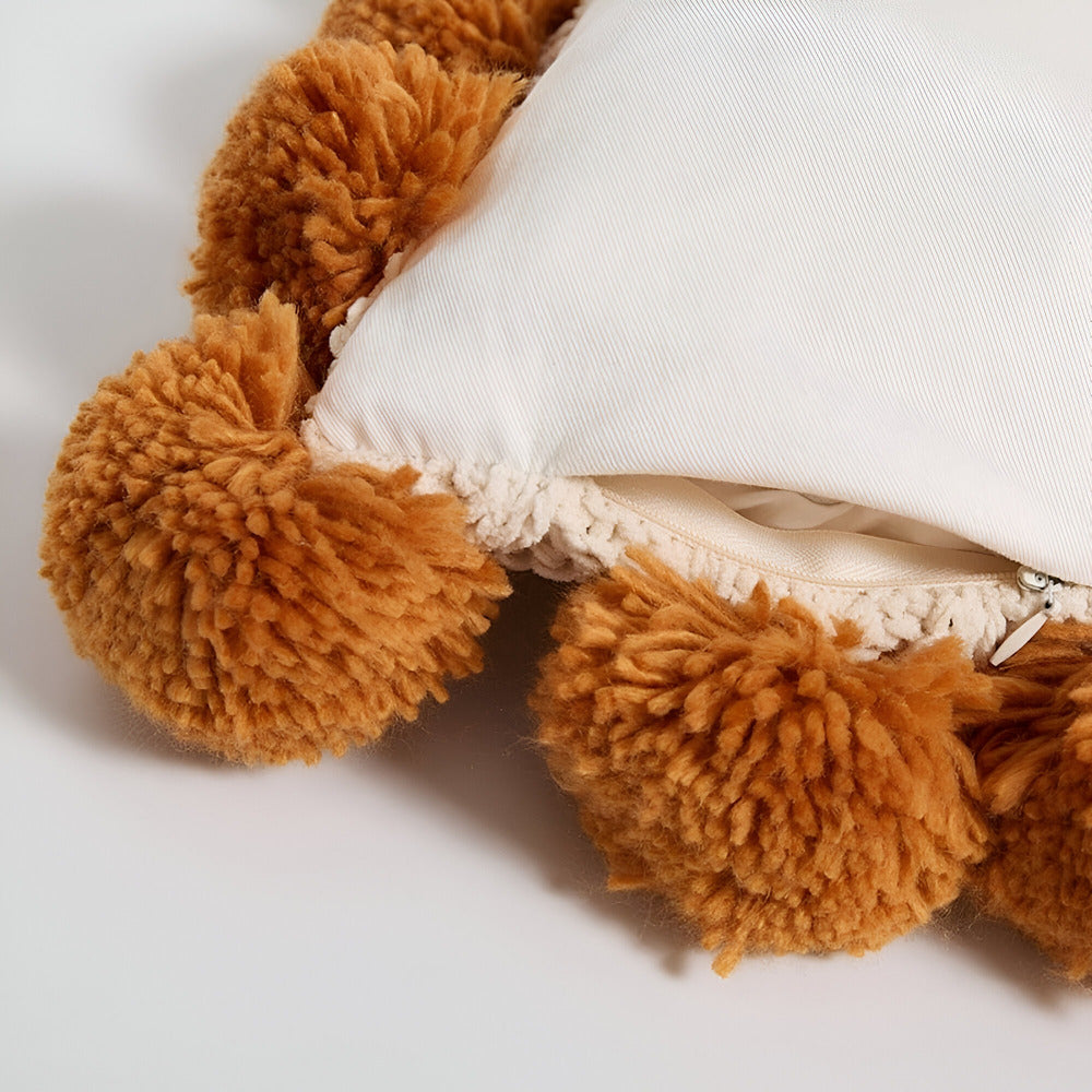Maliben | Knitted Cushion Cover With Tassels In Boho Style