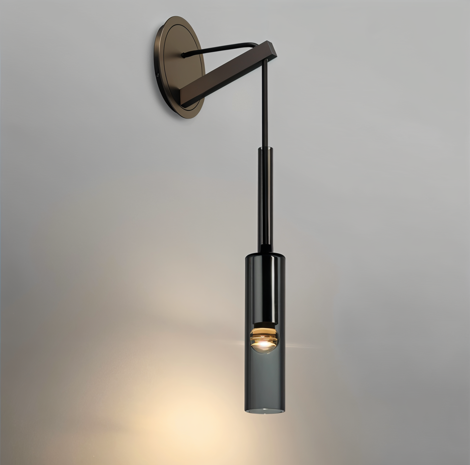 Maliben | Minimalist Wall Lamp With Smoke Glass – Orvane