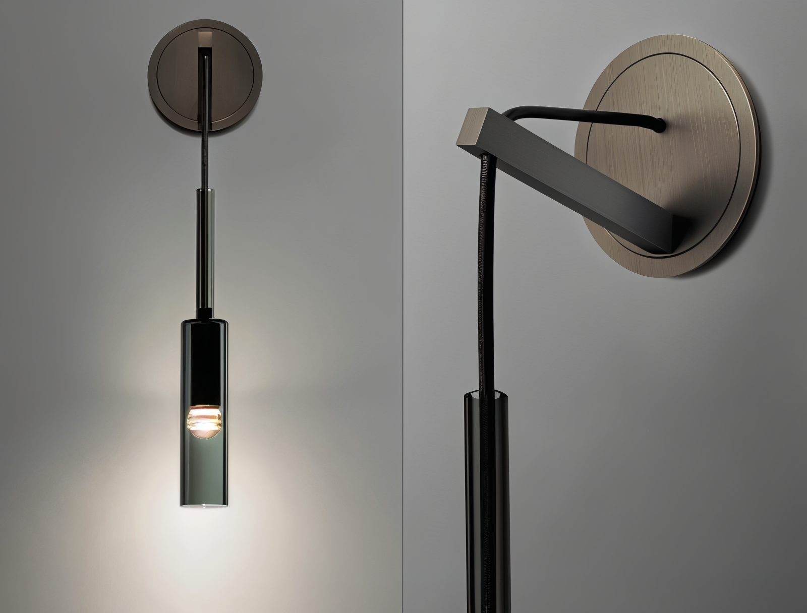 Maliben | Minimalist Wall Lamp With Smoke Glass – Orvane