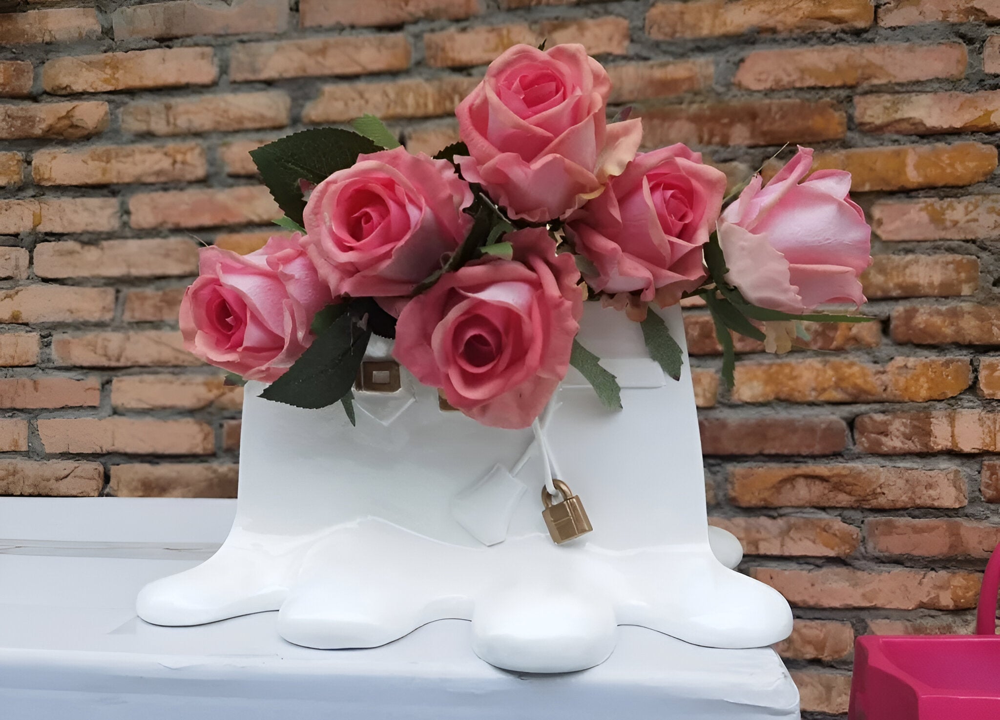 Maliben | Stylish ResIn Vase in Handbag Silhouette