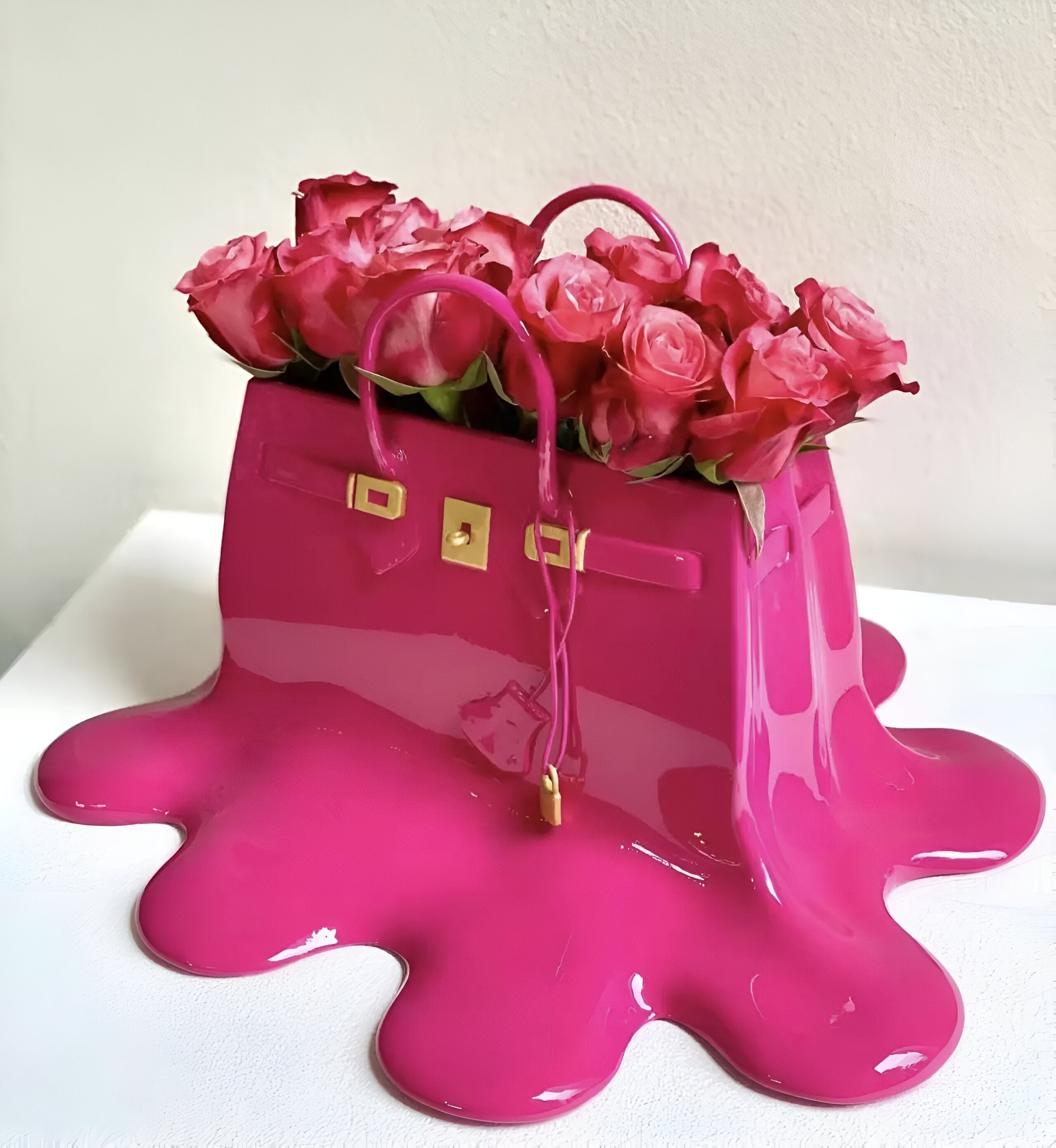 Maliben | Stylish ResIn Vase in Handbag Silhouette