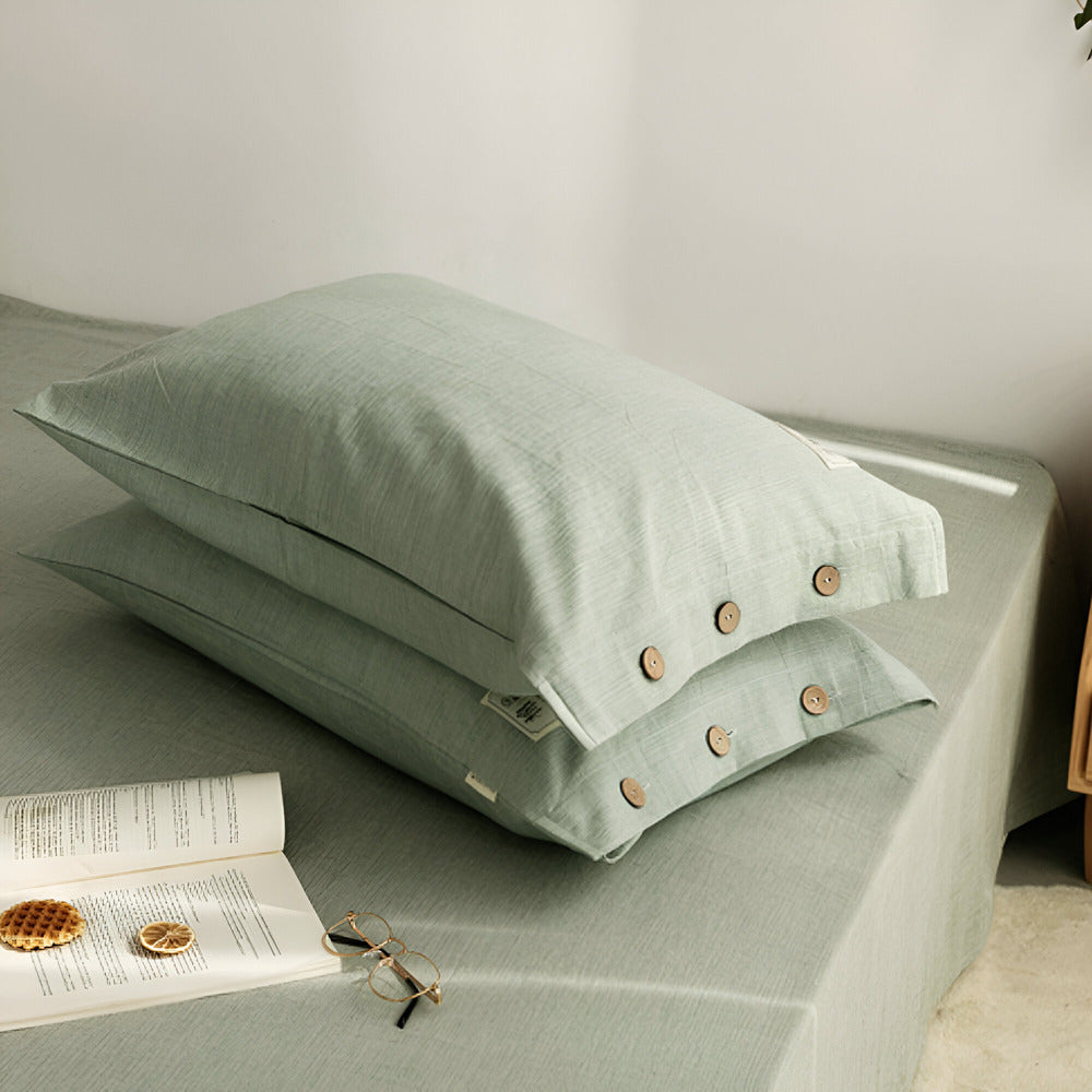 Maliben | Breathable Cotton Bedding Set With Two Pillowcases