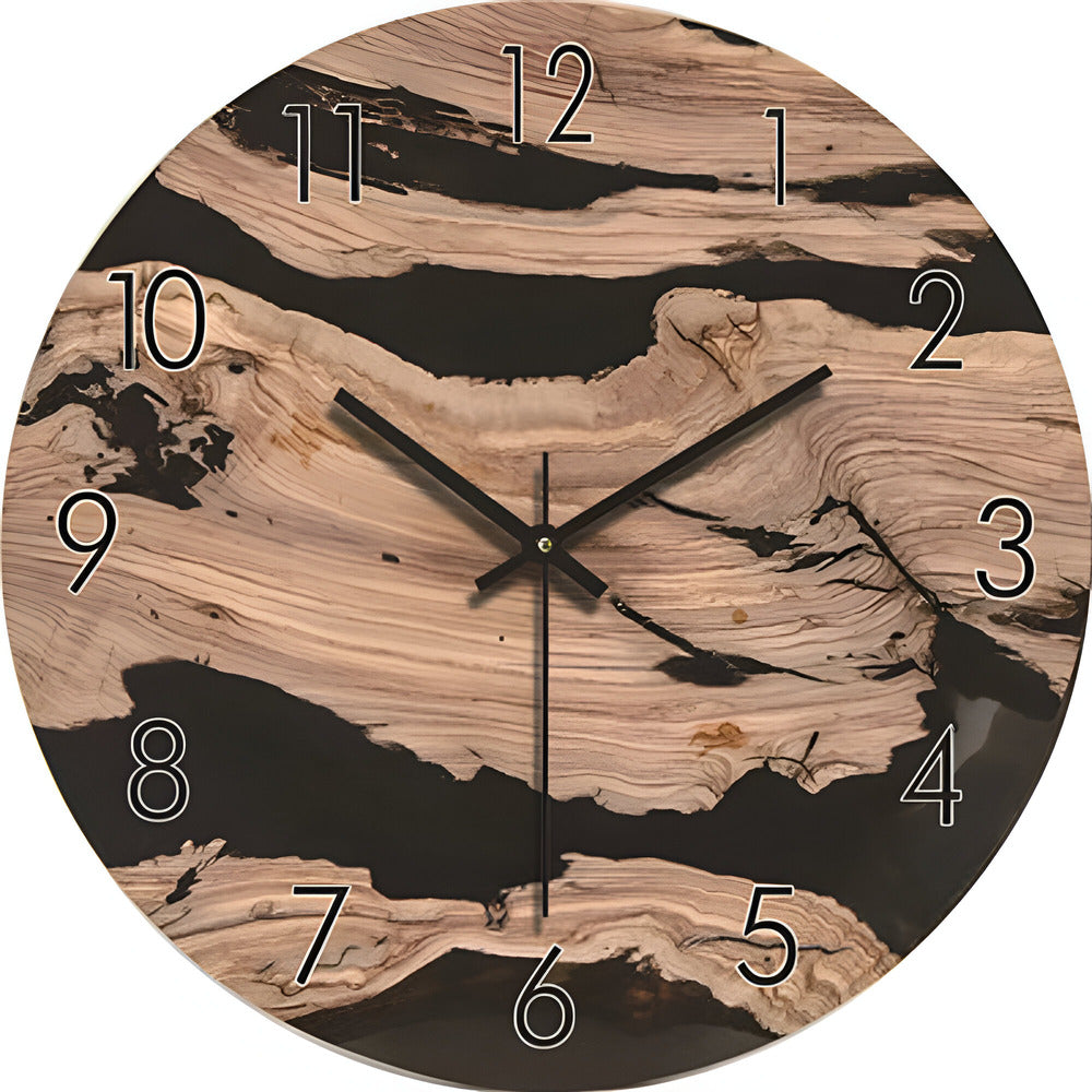 Maliben | Woodline Modern Style Wall Clock – Minimalist Design Of Solid Wood