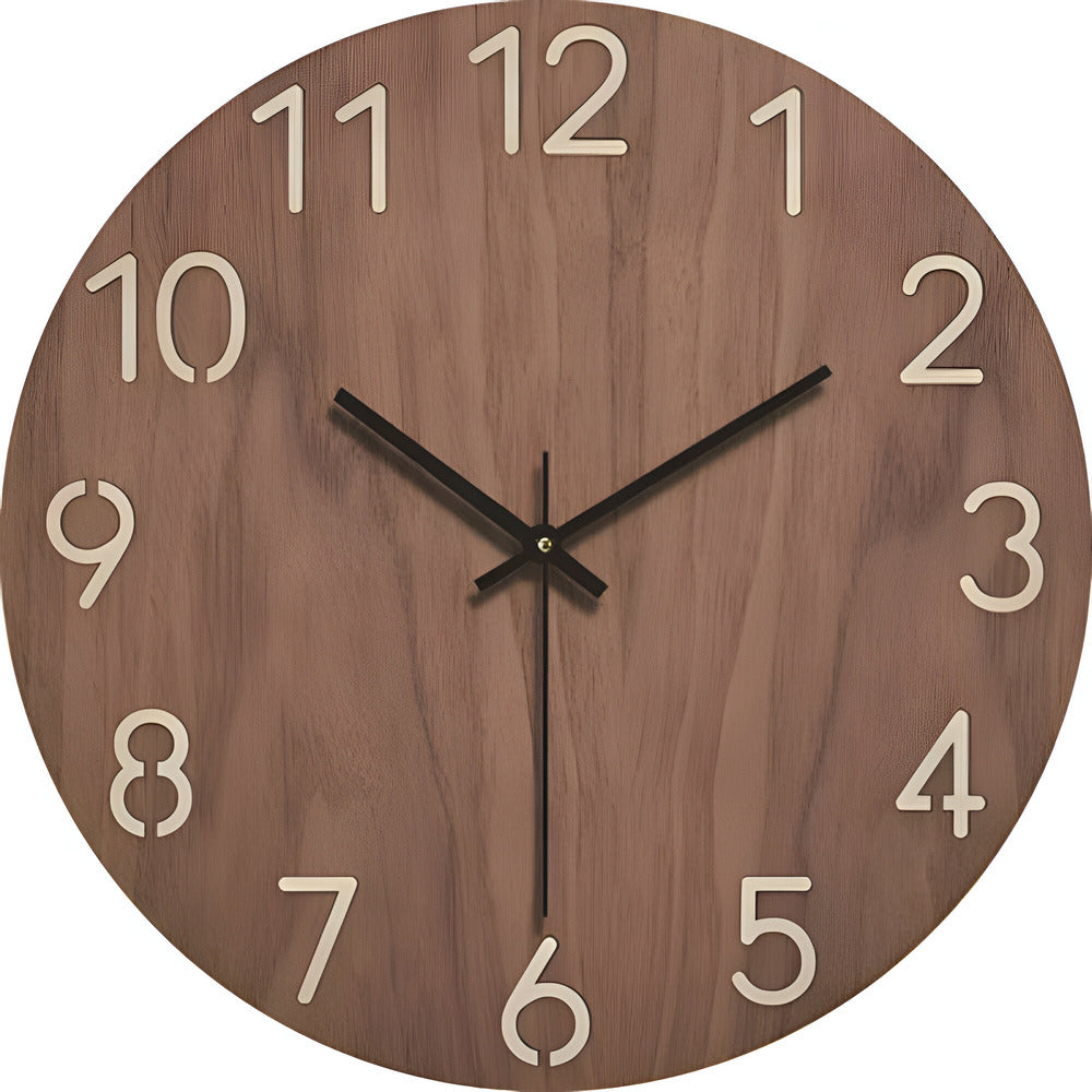 Maliben | Woodline Modern Style Wall Clock – Minimalist Design Of Solid Wood