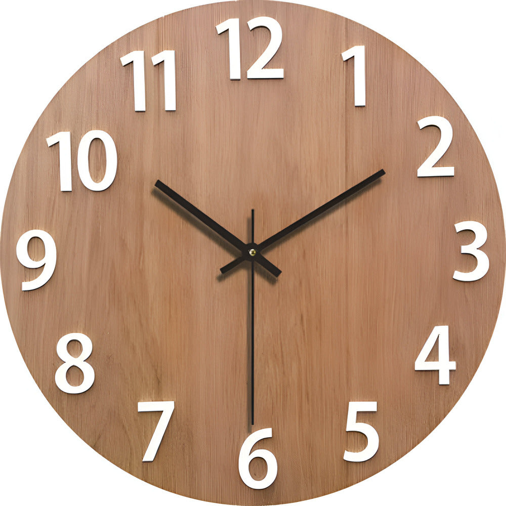 Maliben | Woodline Modern Style Wall Clock – Minimalist Design Of Solid Wood
