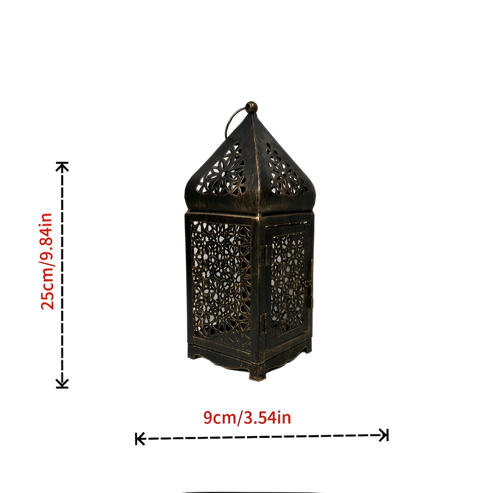 Maliben | Decorative Iron Candle Holder With Arabesque Pattern