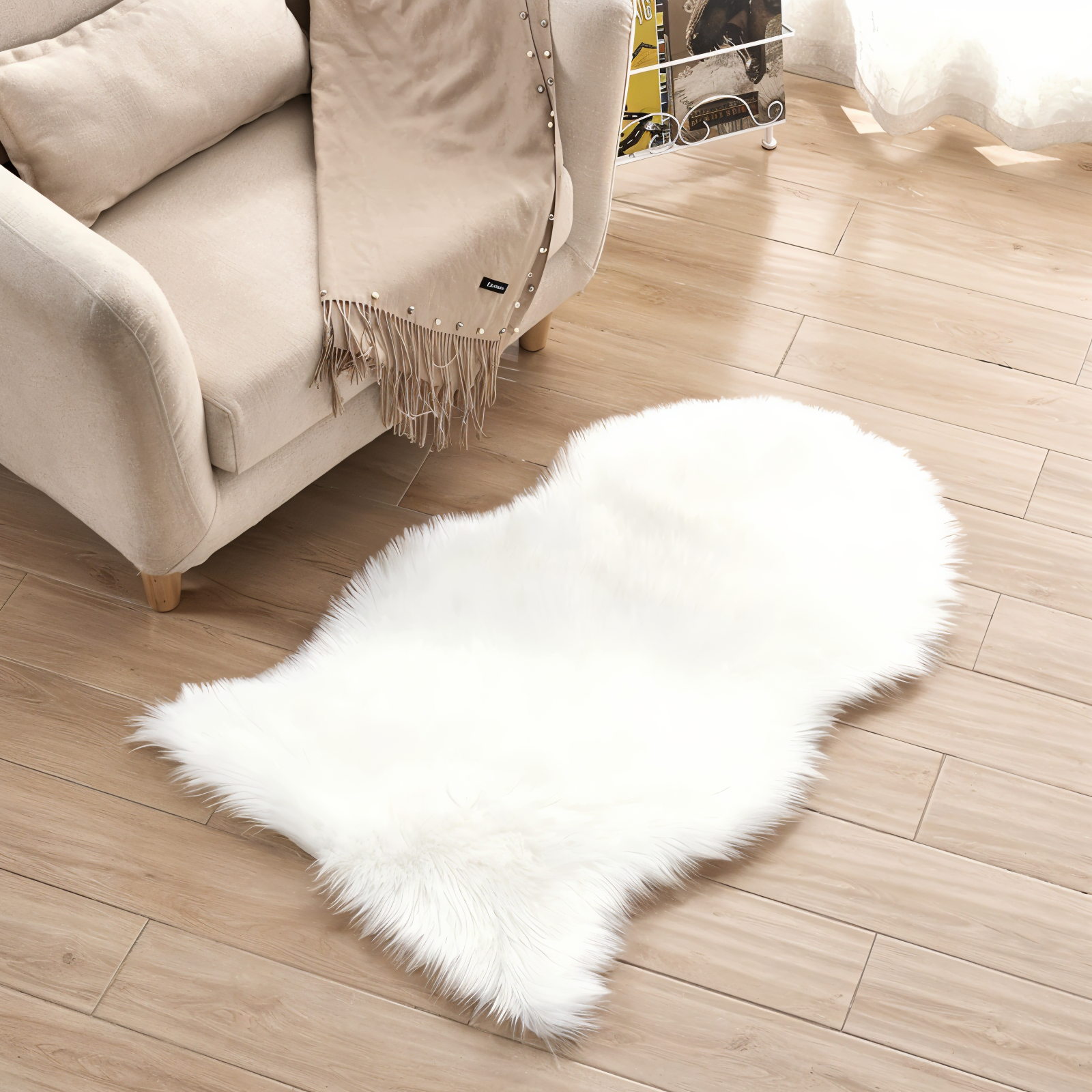 Maliben | Shearluxe Faux Fur Rug – Soft Imitation Sheepskin For Home Decoration