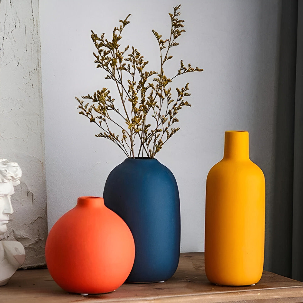 Maliben | ScandInavian Ceramic Vase in Minimalist Style
