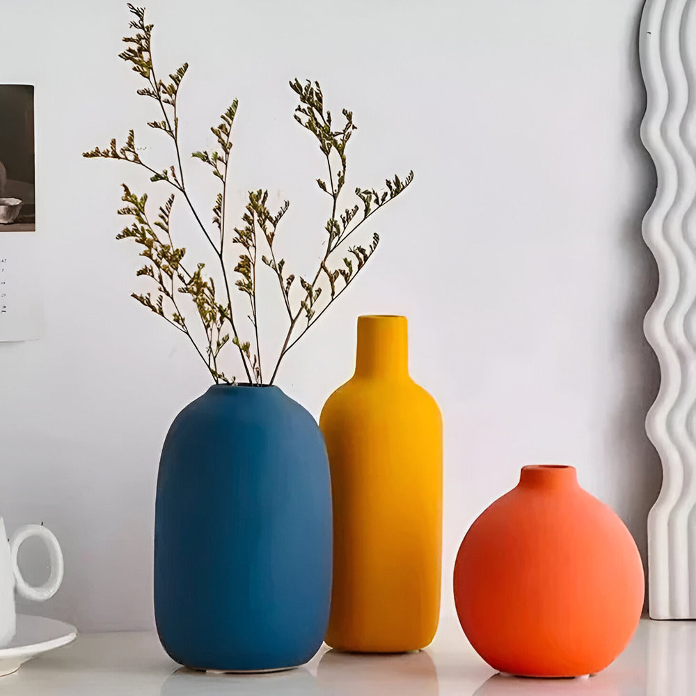 Maliben | ScandInavian Ceramic Vase in Minimalist Style