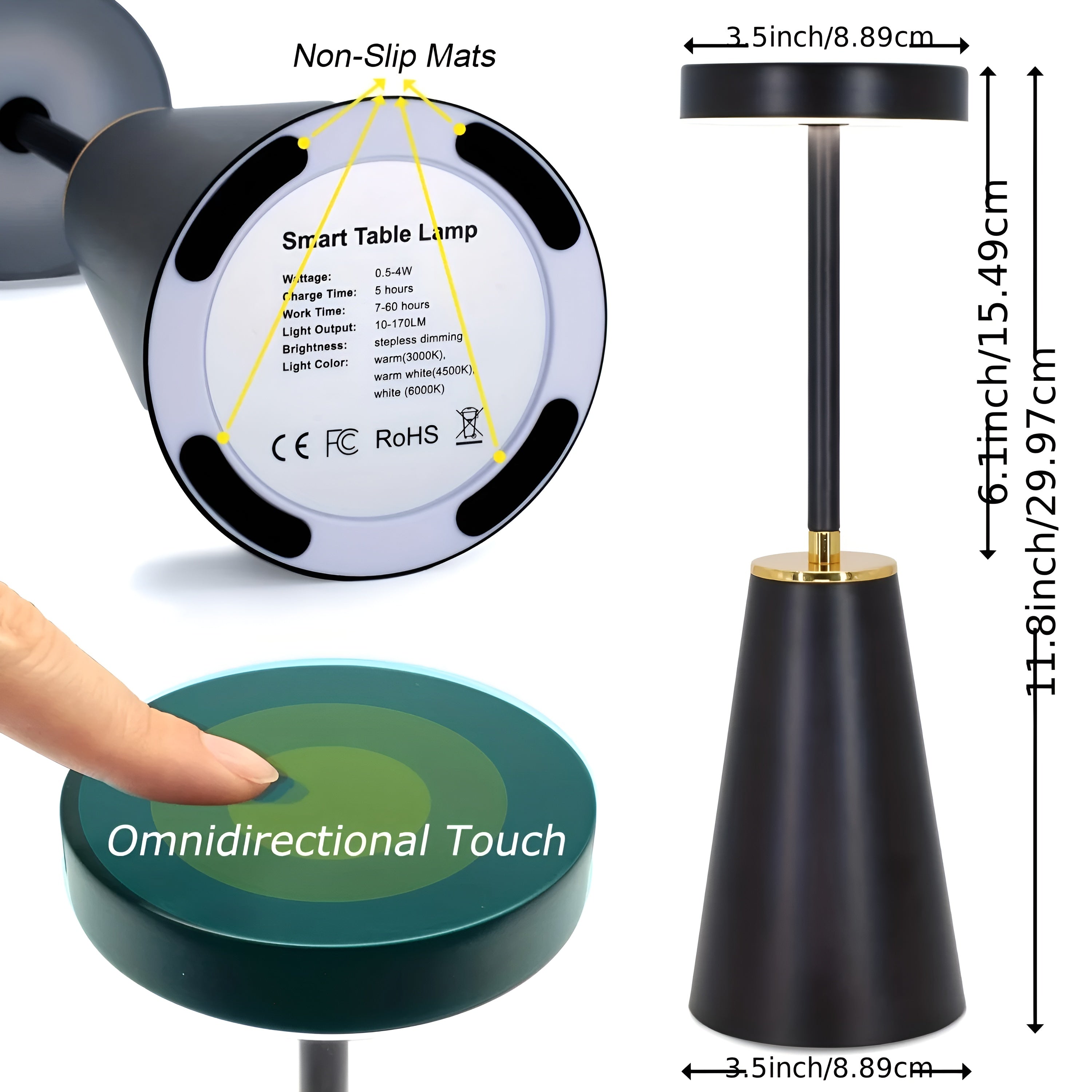 Maliben | Wireless Luxury Table Lamp Modern Dimmable Lighting
