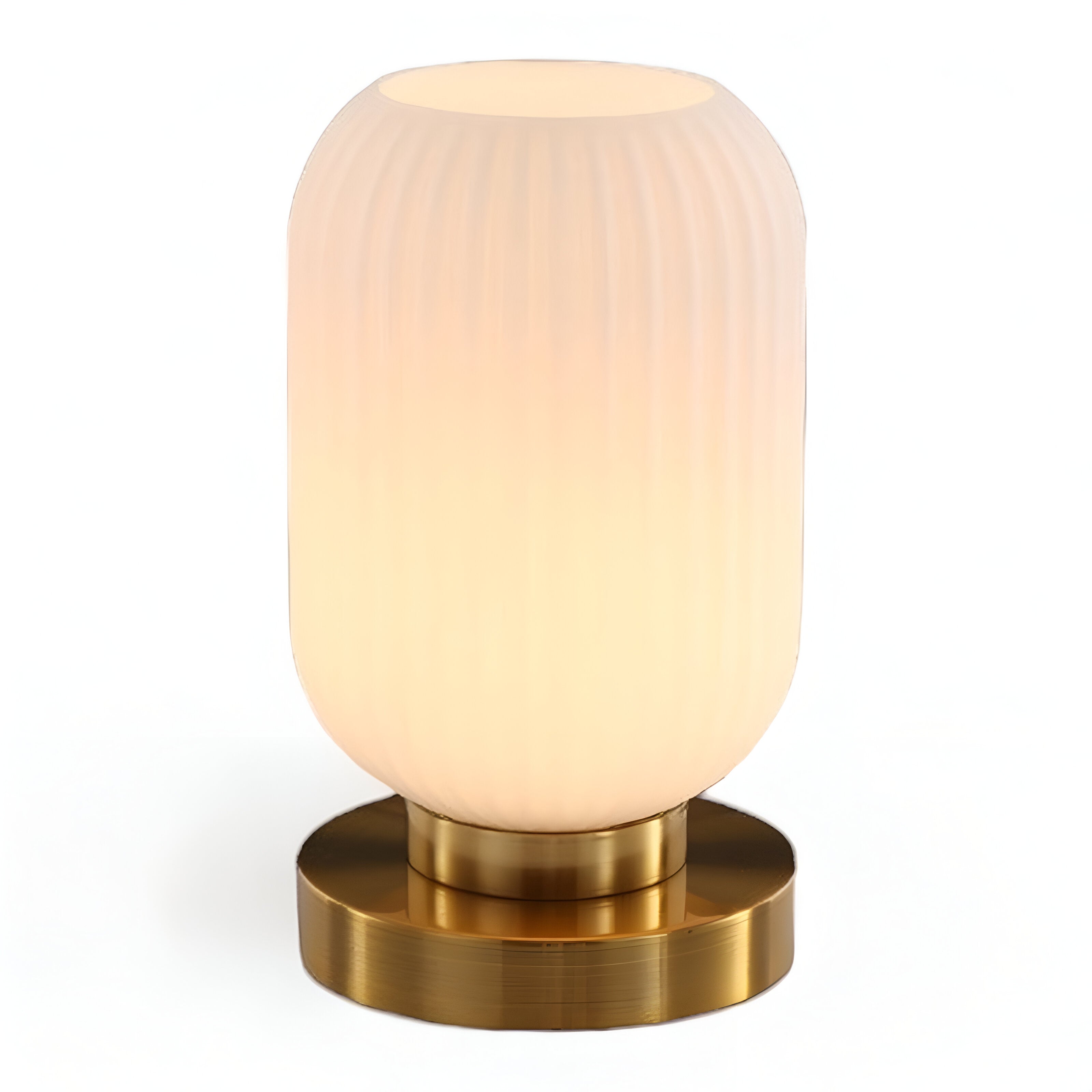 Maliben | Nordic Table Lamp With Ribbed Glass