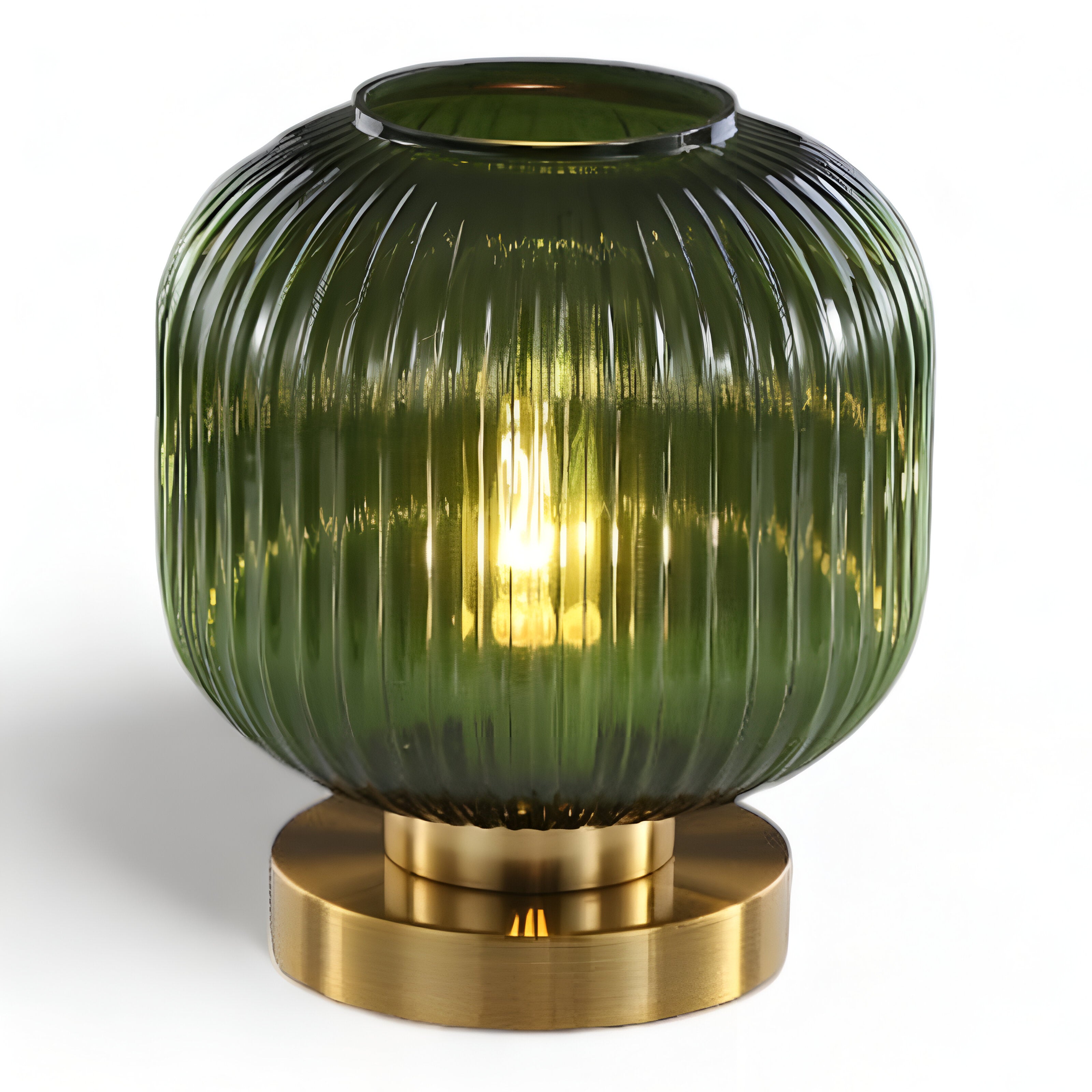 Maliben | Nordic Table Lamp With Ribbed Glass