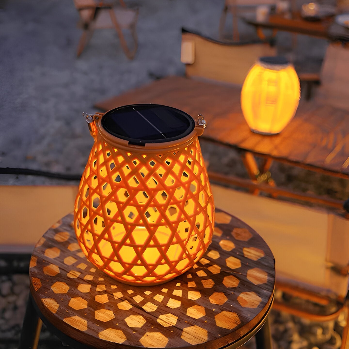 Maliben | Solar Garden Lamp With Braided Bamboo Look