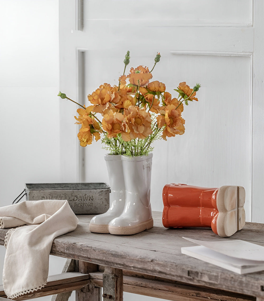Maliben | Stylish Ceramic Vase In Boot Shape