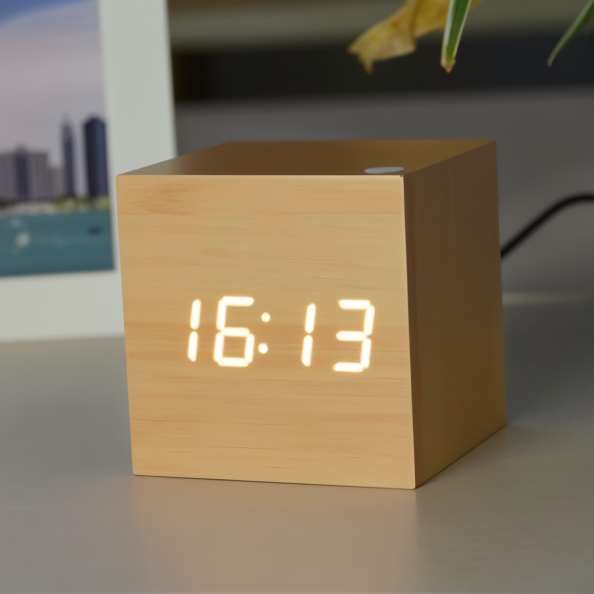 Maliben | Digital LED Clock - Cube Clock - Wooden Clock