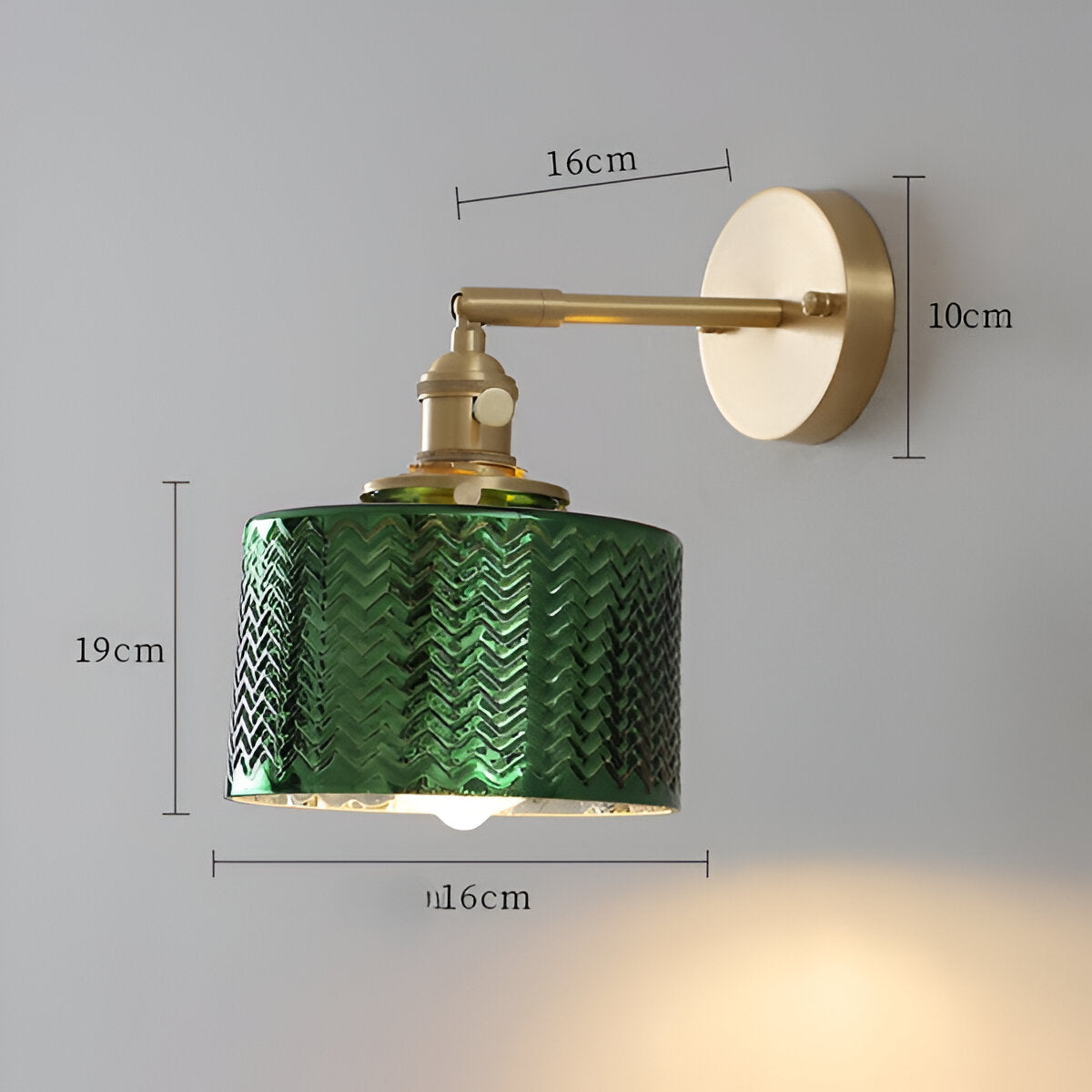 Maliben | Adjustable Led Wall Lamp Of Ribbed Glass In Scandinavian Design