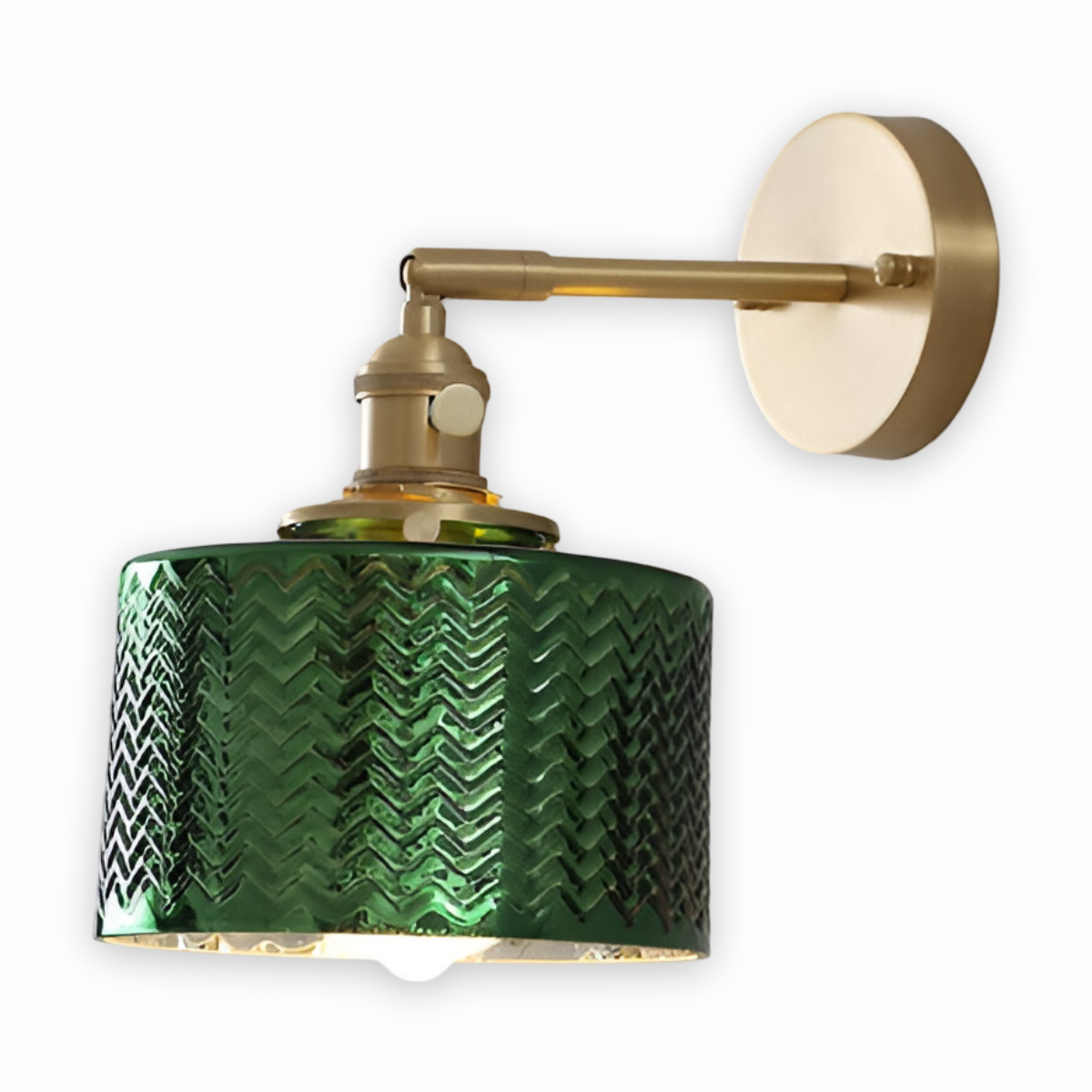 Maliben | Adjustable Led Wall Lamp Of Ribbed Glass In Scandinavian Design