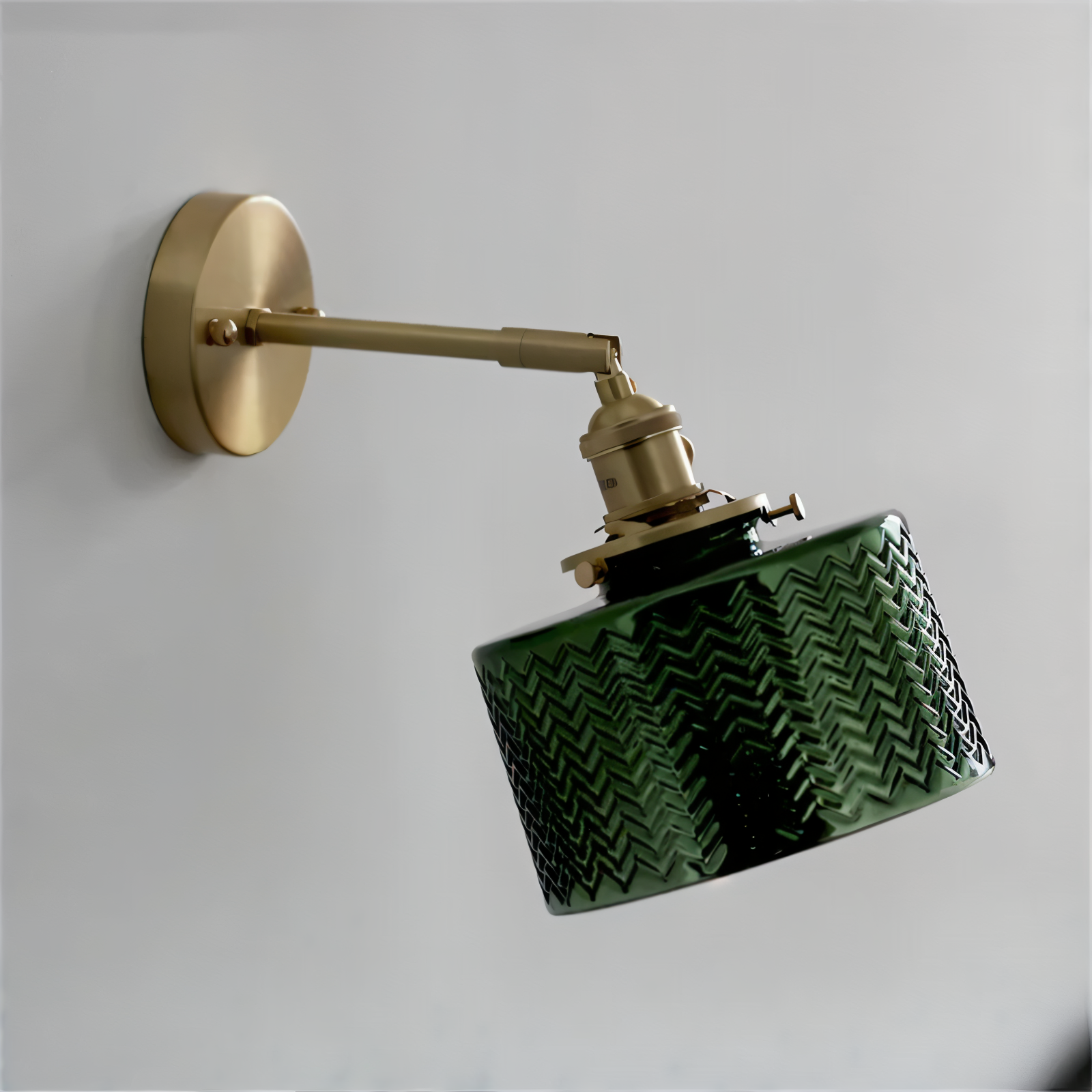 Maliben | Adjustable Led Wall Lamp Of Ribbed Glass In Scandinavian Design