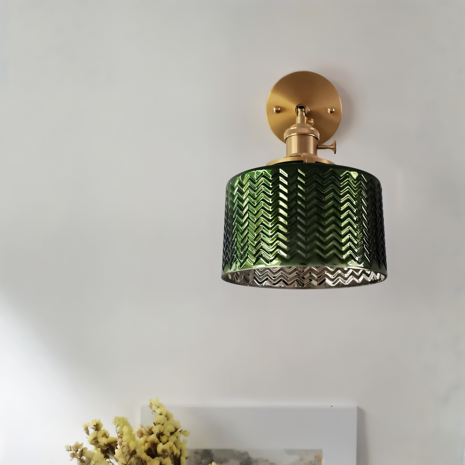 Maliben | Adjustable Led Wall Lamp Of Ribbed Glass In Scandinavian Design