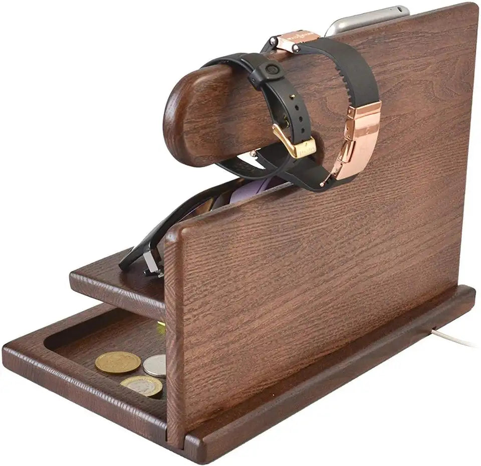 Maliben | Wooden Phone Docking | Perfect Organizer For Your Gadgets