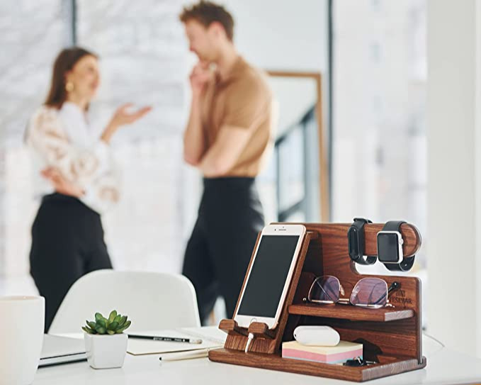 Maliben | Wooden Phone Docking | Perfect Organizer For Your Gadgets