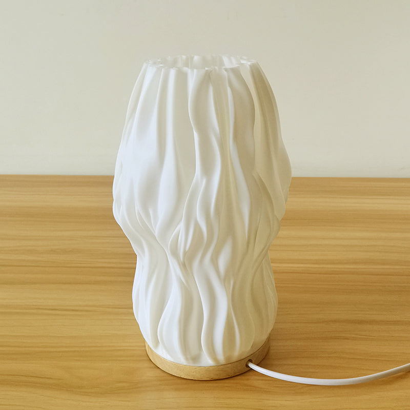 Maliben | Frenchlight Table Lamp - Elegant Pleated Table Lamp In French Cream For Atmospheric Spaces