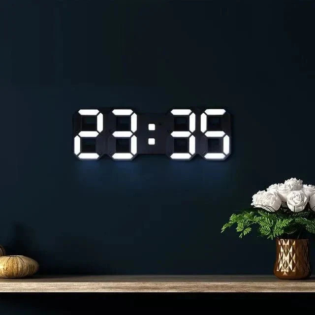Maliben | Timeglow 3d Led Wall Clock – Digital Clock With Adjustable Lighting