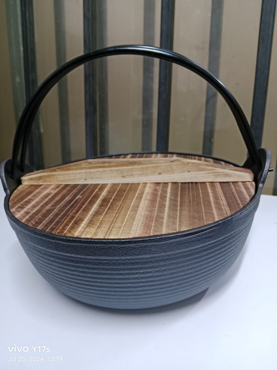 Maliben | Pre-Seasoned Pure Cast Iron Wok With Flat Bottom And Wooden Lid