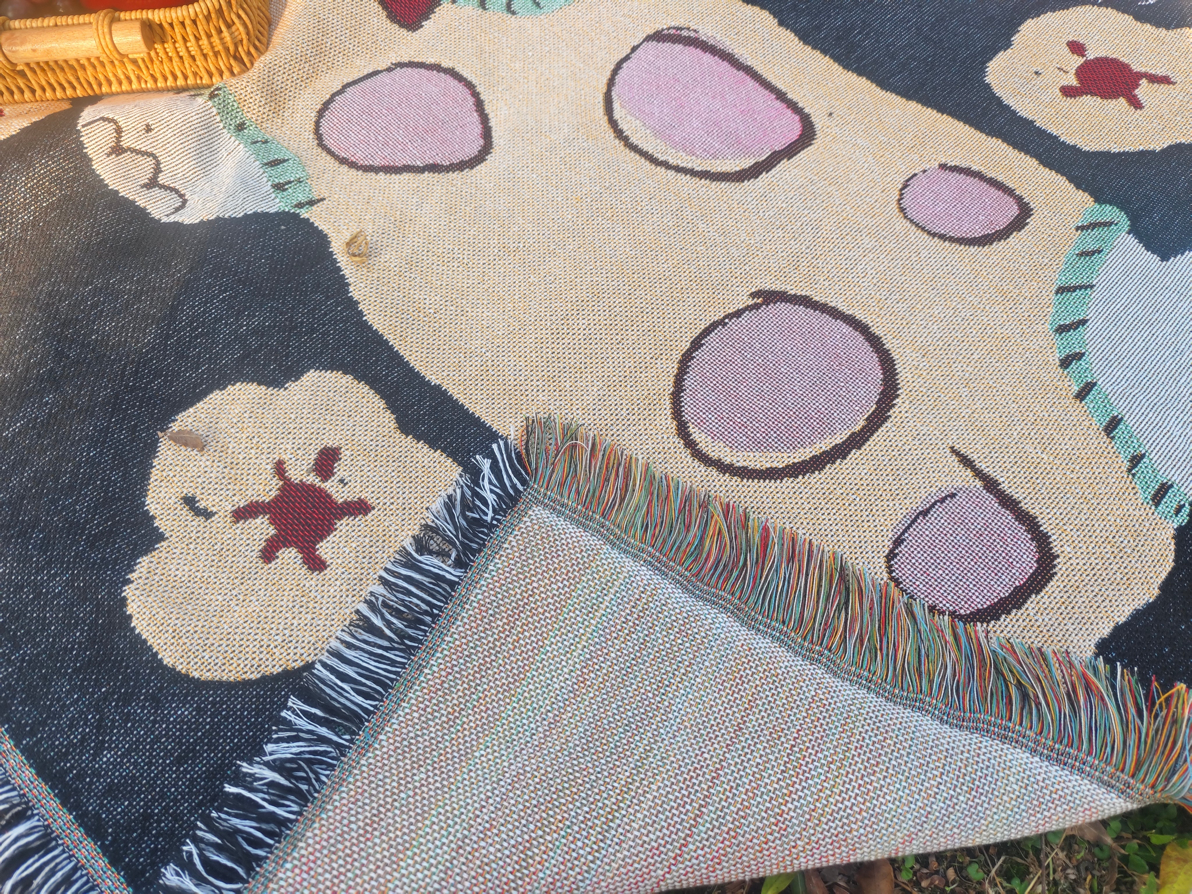 Knitted Tapestry Christmas Tree Sofa Throw