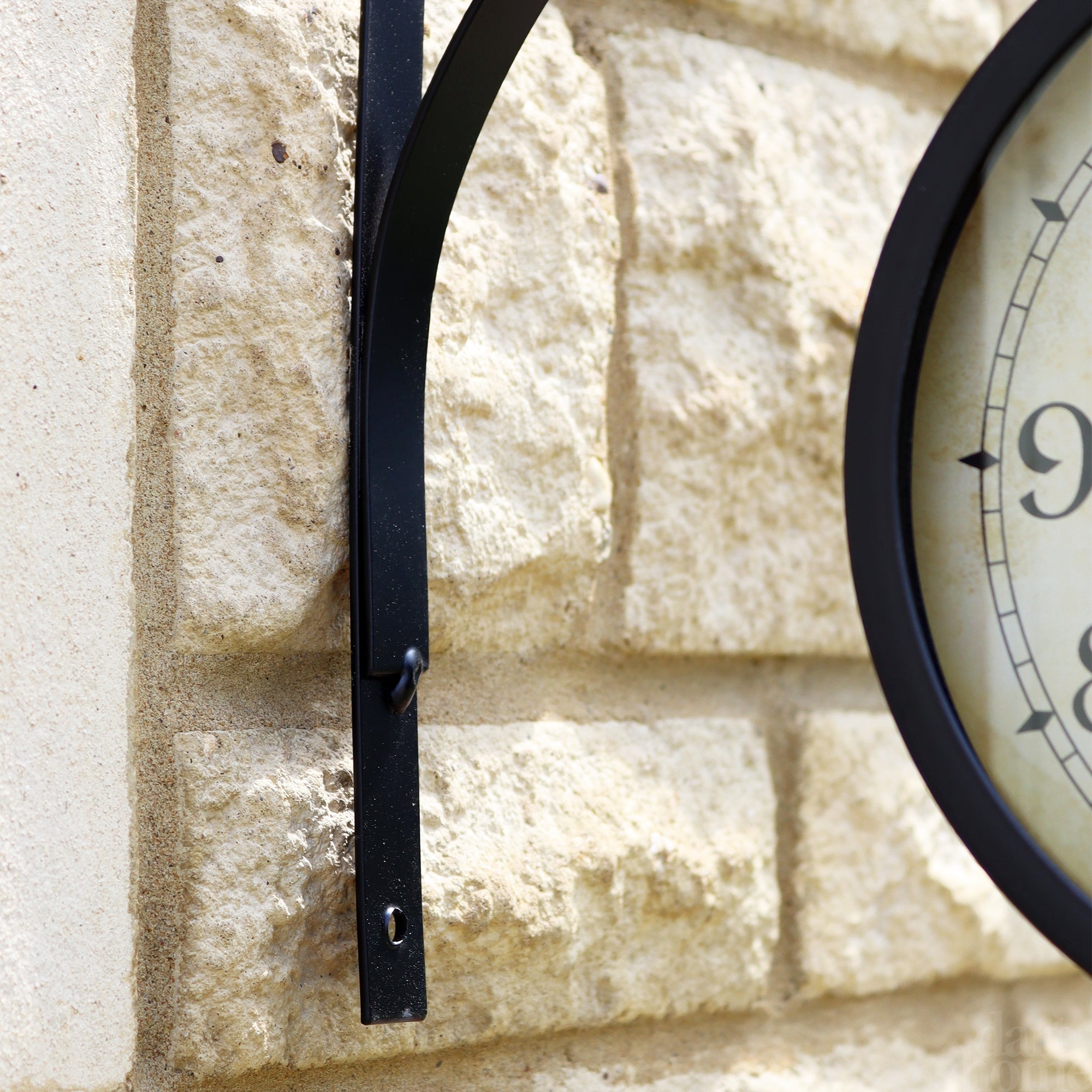 Maliben Black Double Sided Railway Outdoor Clock