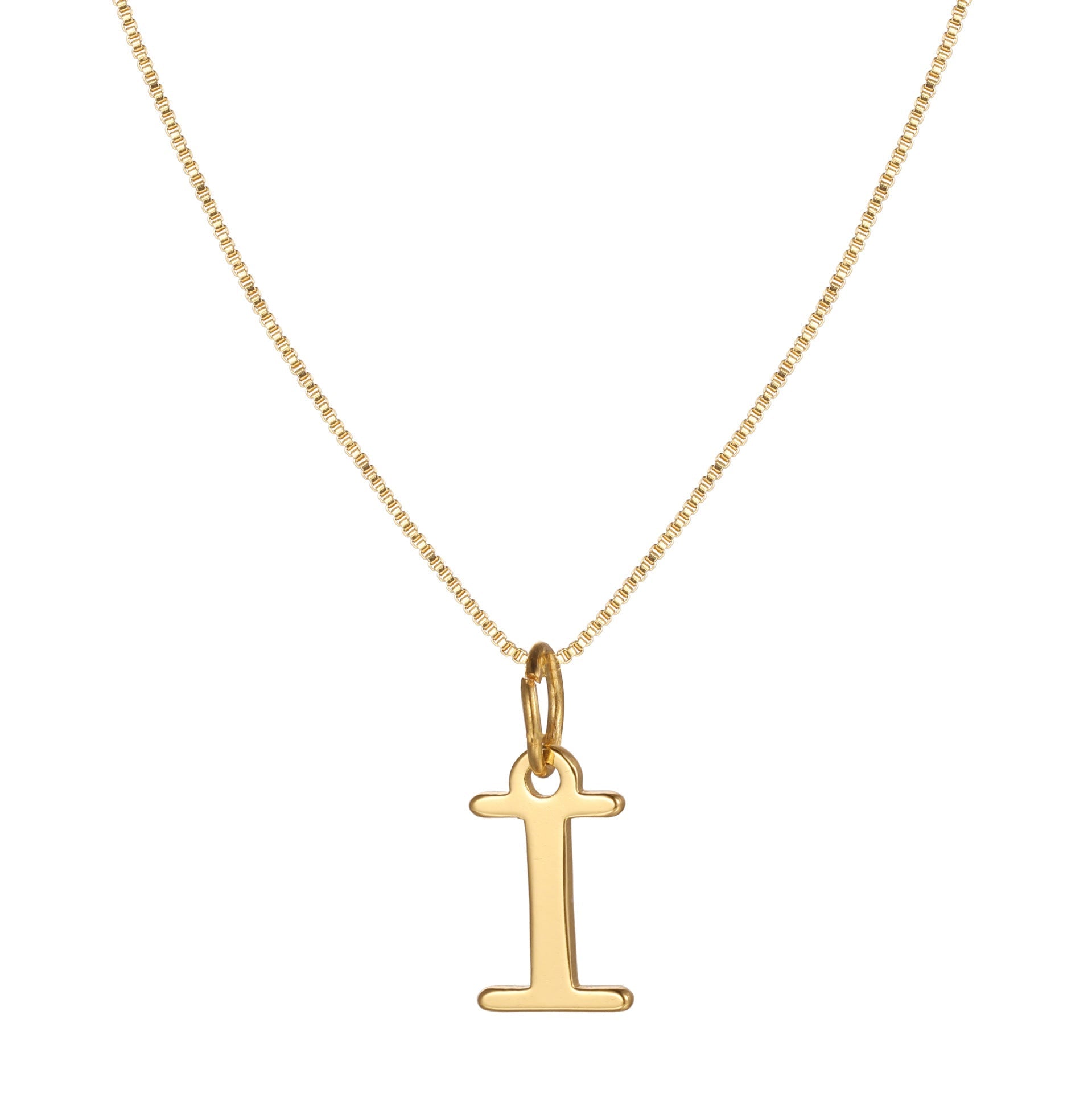 Maliben | 14k Minimal Serif Initial Necklace