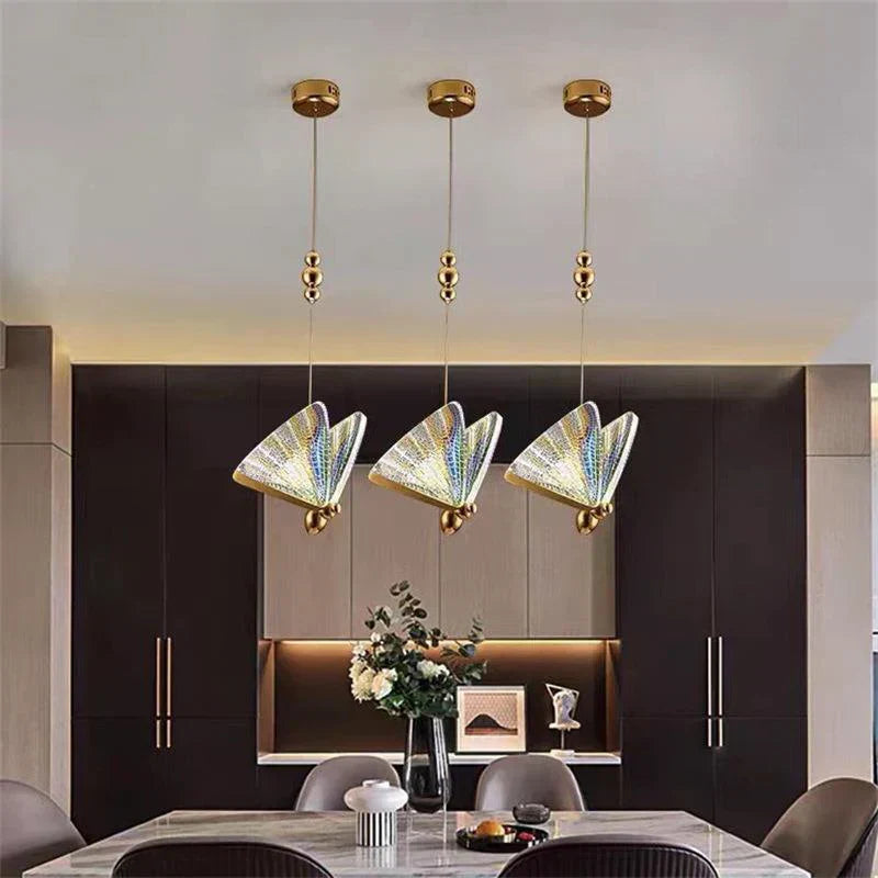 Maliben | Modern Creative Led Pendant Lamp With Decorative Butterfly Design