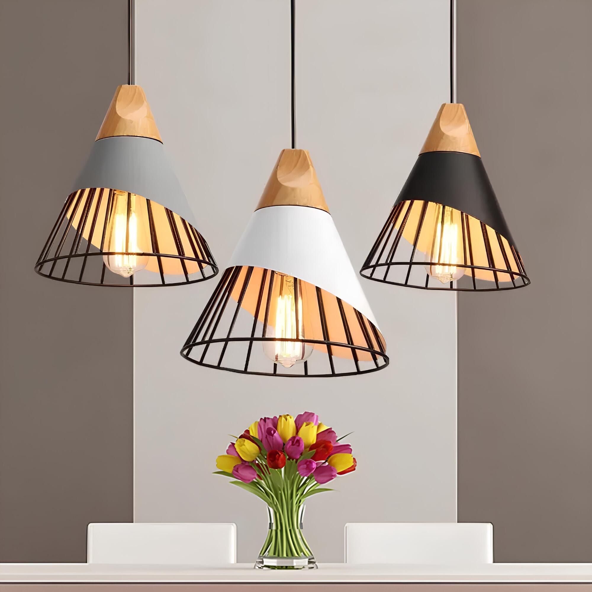 Maliben | Industrial Pendant Lamp With Open Cage Design