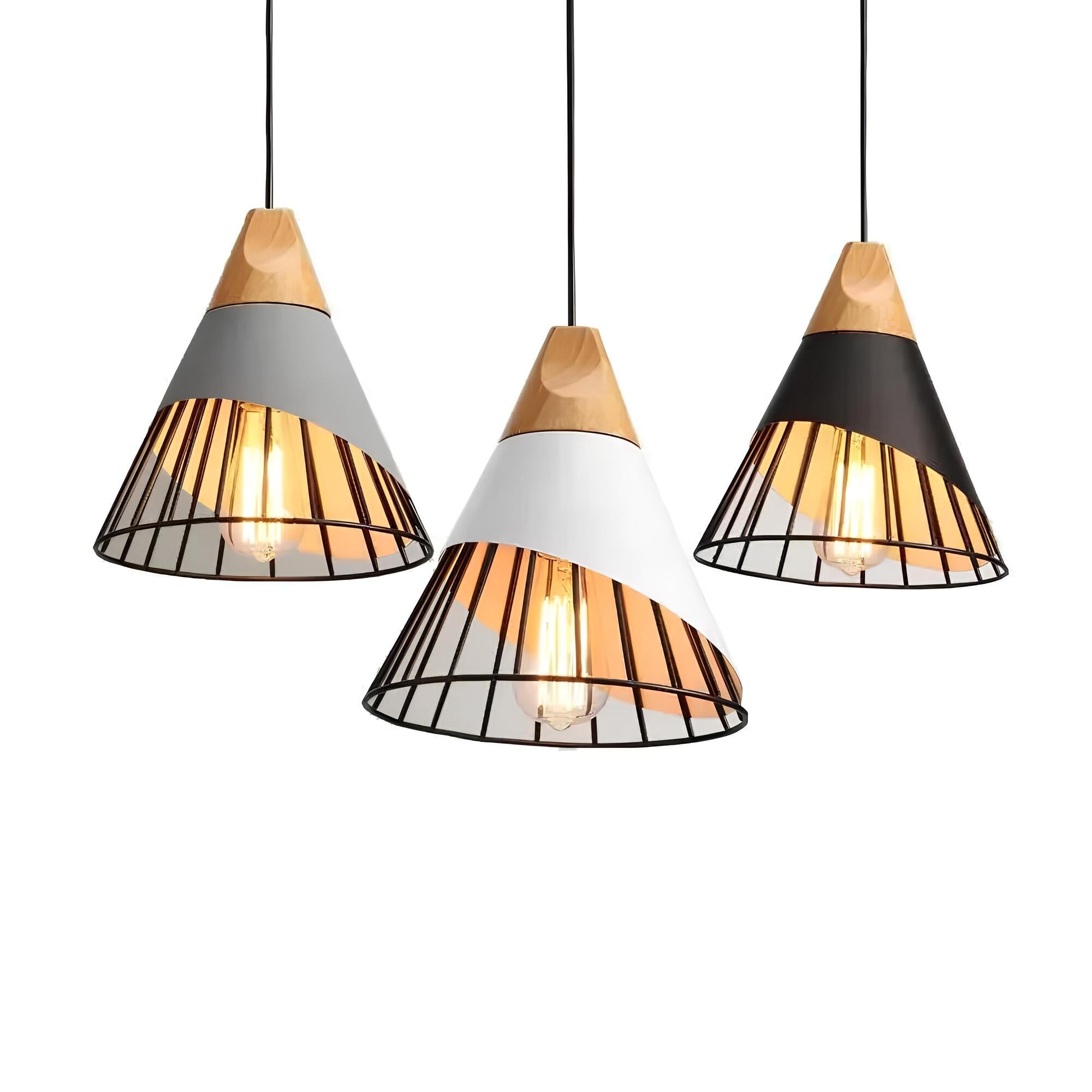 Maliben | Industrial Pendant Lamp With Open Cage Design
